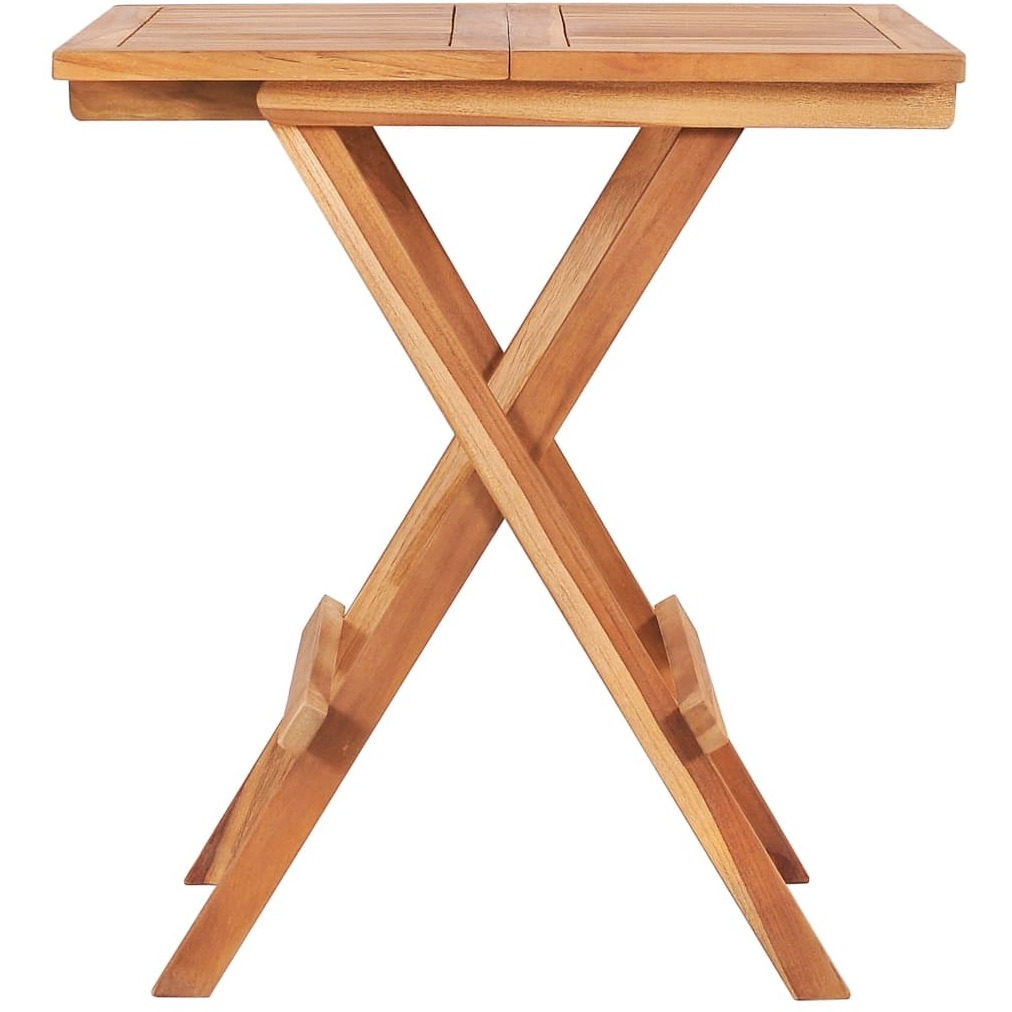 Vidaxl Folding Bistro Table 23.6"&quotX23.6"&quotX25.6"" Solid Teak Wood