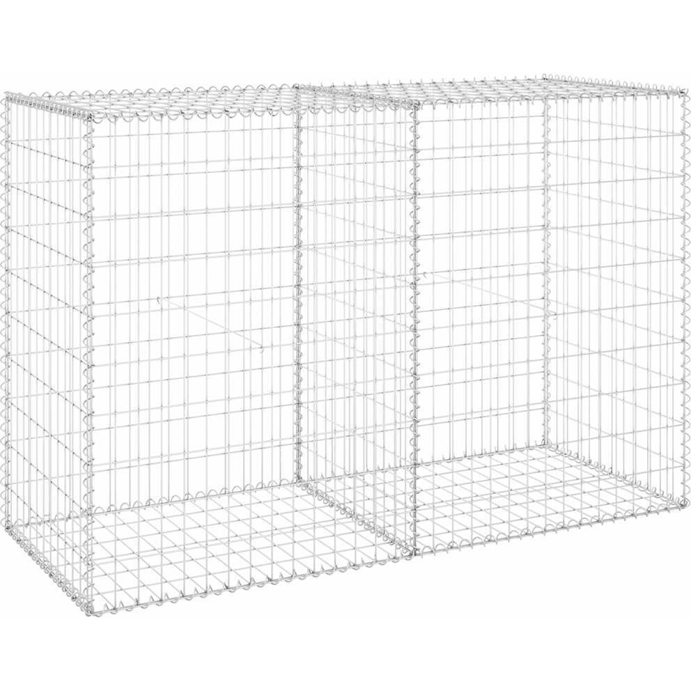 Vidaxl Gabion Wall With Covers Galvanized Steel 59.1"&quotX23.6"&quotX39.4""