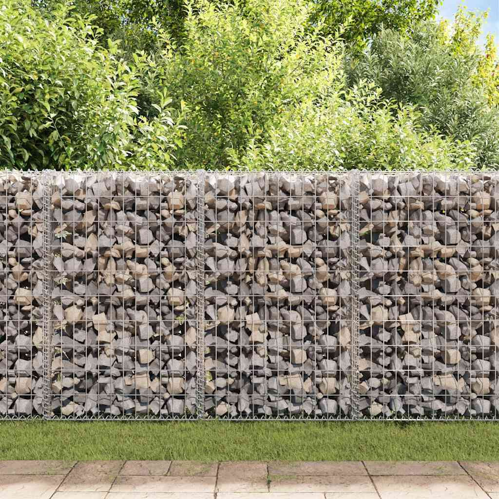 Vidaxl Gabion Wall With Covers Galvanized Steel 59.1"&quotX23.6"&quotX39.4""