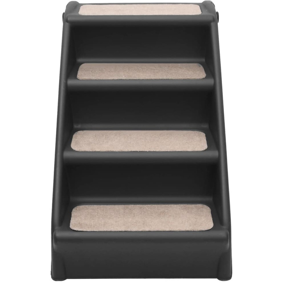 Vidaxl Folding Dog Stairs Black 24.4"&quotX15.7"&quotX19.5""