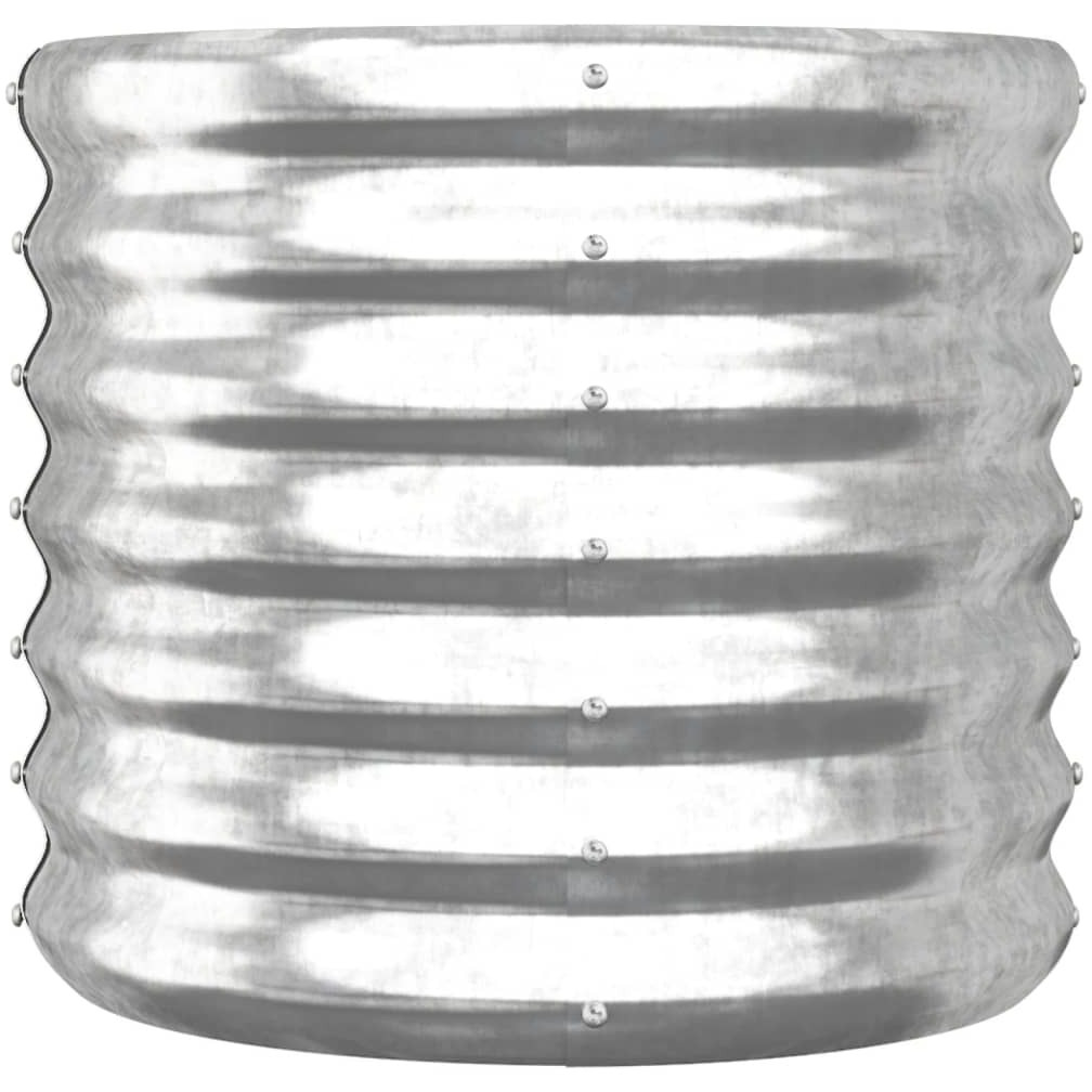 Vidaxl Garden Planter Powder-Coated Steel 15.7"&quotX15.7"&quotX14.2"" Silver