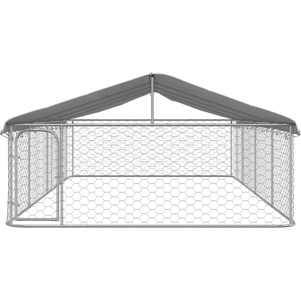 Vidaxl Outdoor Dog Kennel With Roof 236.2"&quotX118.1"&quotX59.1""