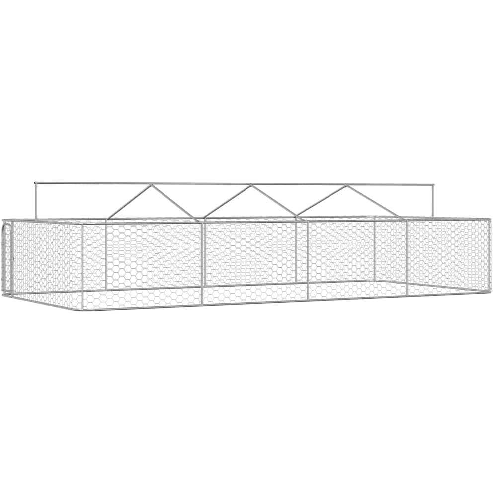 Vidaxl Outdoor Dog Kennel With Roof 236.2"&quotX118.1"&quotX59.1""