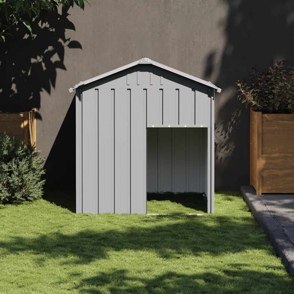 Vidaxl Dog House With Roof Light Gray 46.1"&quotX40.6"&quotX48.4"" Galvanized Steel