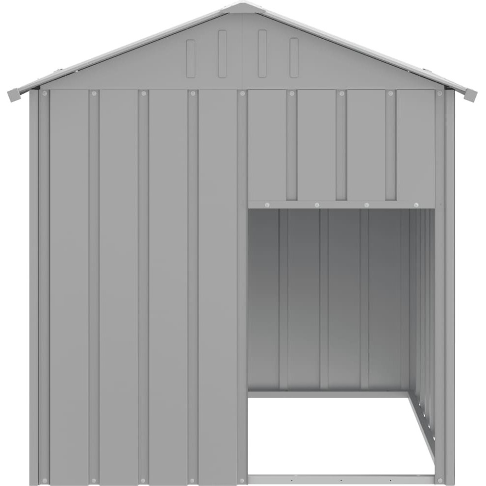 Vidaxl Dog House With Roof Light Gray 46.1"&quotX40.6"&quotX48.4"" Galvanized Steel