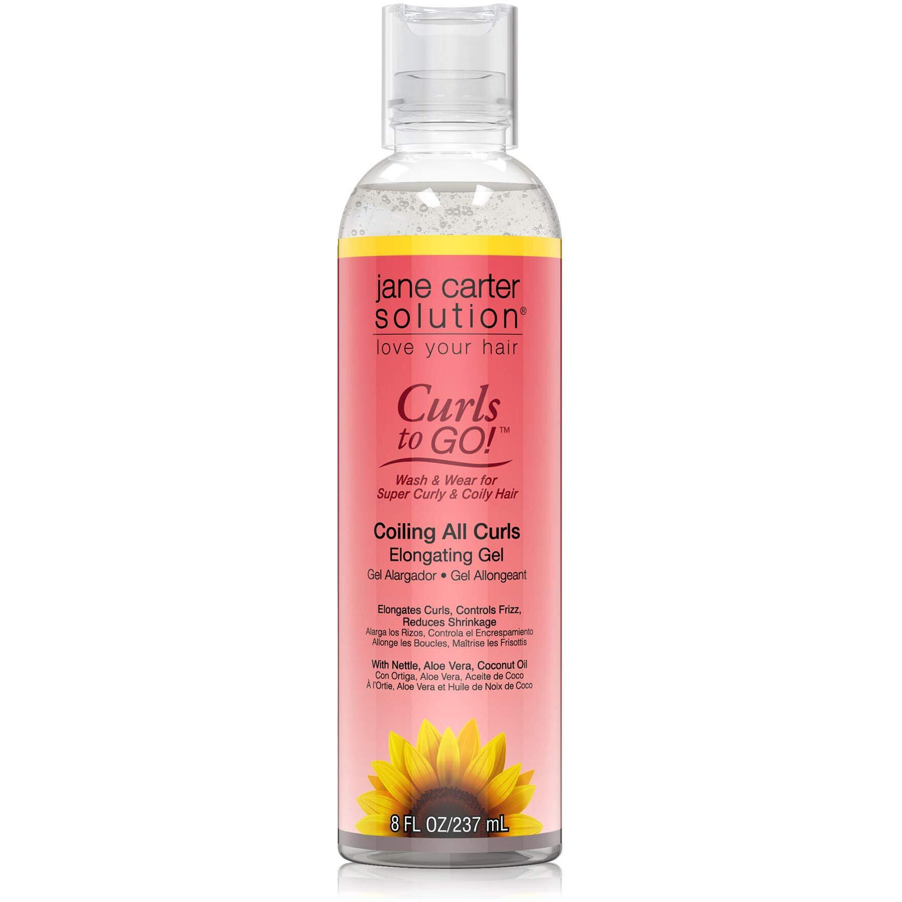 Jane Carter Solution Curls To Go Coiling All Curls Elongating Gel (8Oz) - Moisturizing, Reduce Frizz