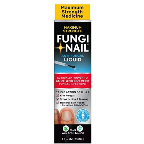 Fungi-Nail Anti-Fungal Liquid Solution, Kills Fungus That Can Lead To Nail & Athlete's Foot With Tolnaftate & Clinically Proven To Cure And Prevent Fungal Infections 1 Fl Oz (Pack Of 1)