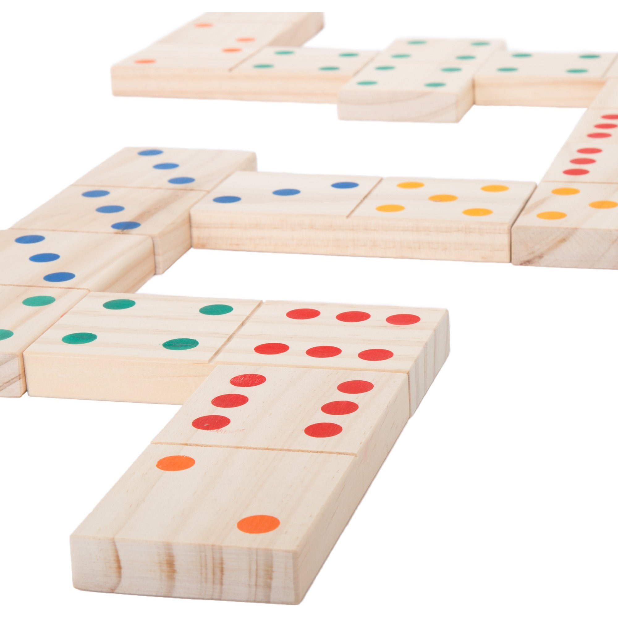 Hey Play 80-Wd0013 Giant Wooden Dominoes Set