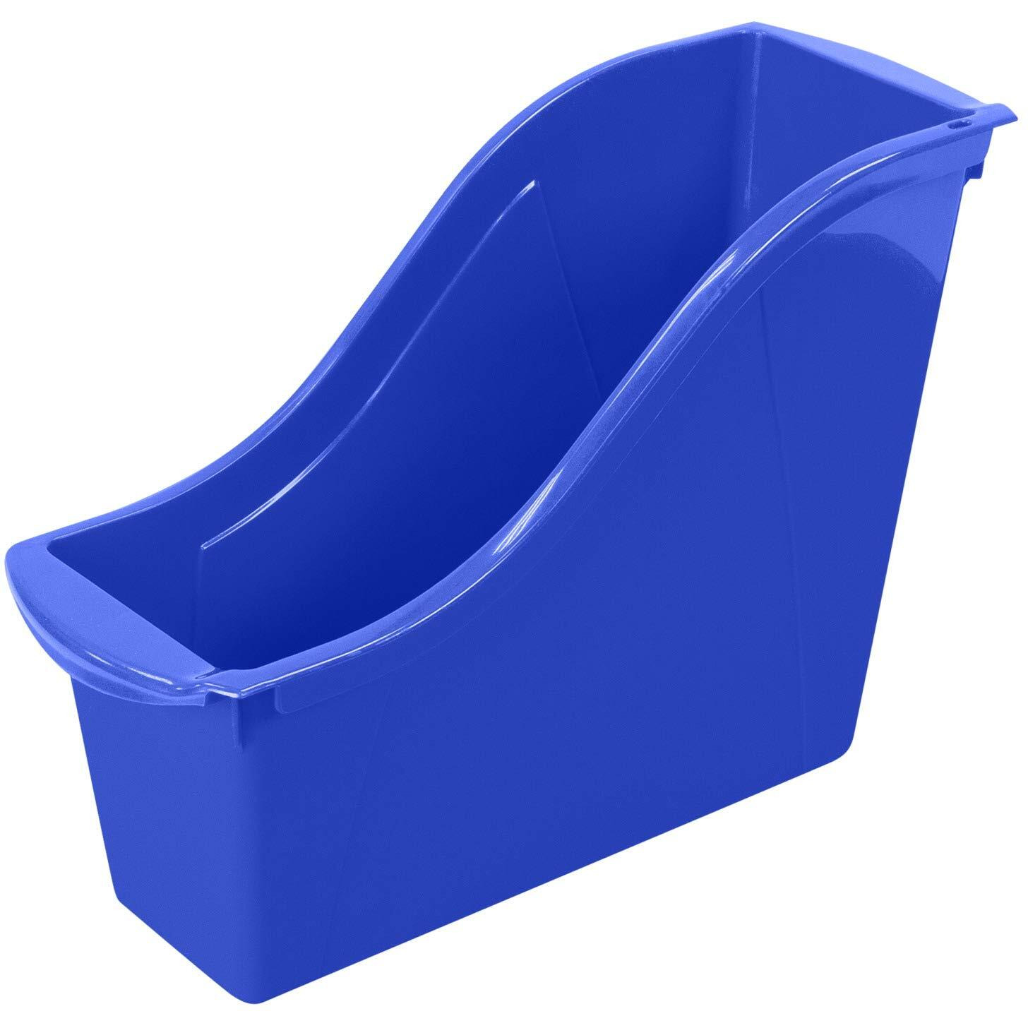 Storex 71108U06C Small Book Bin 11.75"&quotX4.5"&quotX8.5"" Blue