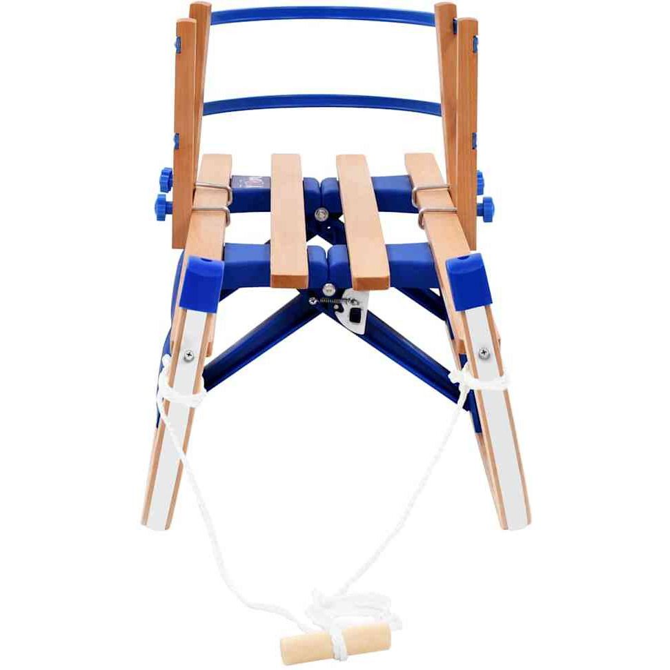 Vidaxl Folding Snow Sledge With Backrest Wood 46.9""