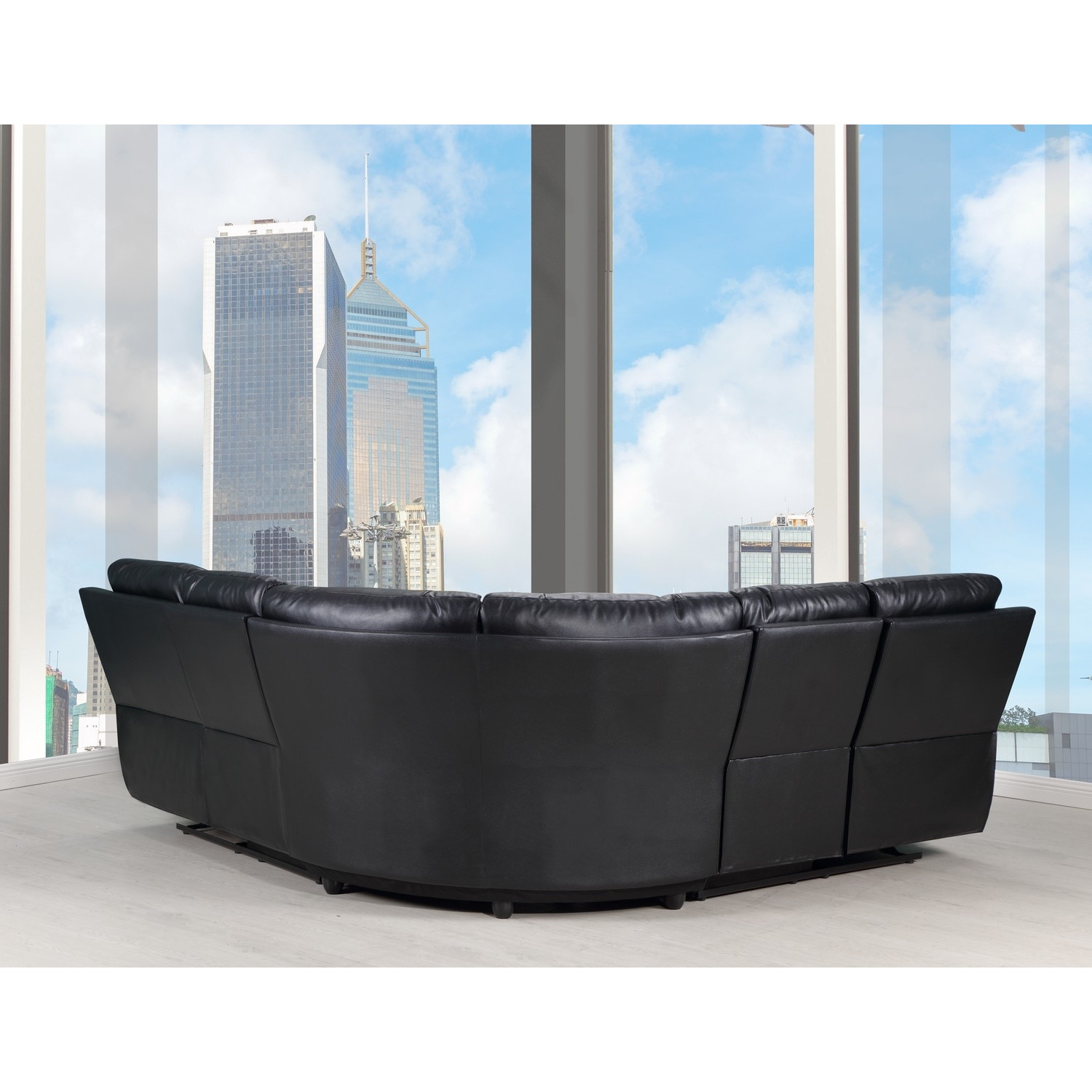 80"" X 80"" X 39"" Black  Sectional