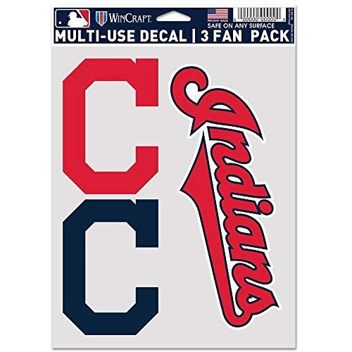 Cleveland Indians Decal Multi Use Fan 3 Pack Special Order