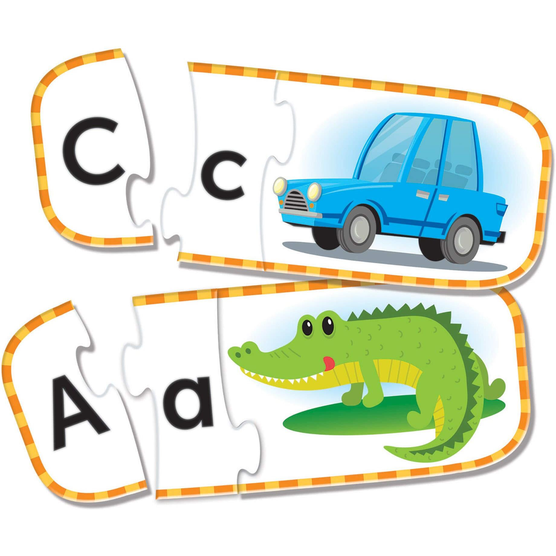 Learning Resources Alphabet Puzzle Cards, Kindergarten Readniness, Self Correcting Puzzles, Ages 4+, Multi