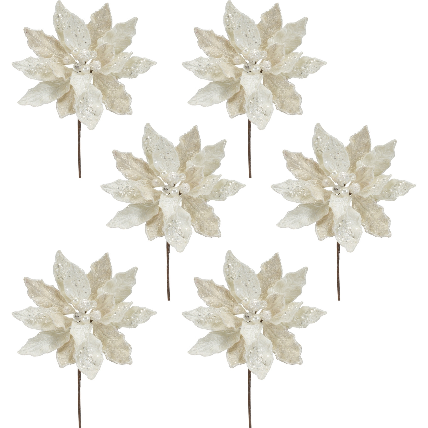 Poinsettia Stem (Set Of 6)