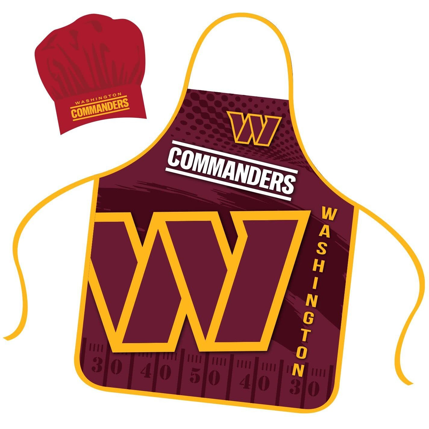 Washington Commanders Chef Hat And Apron Set