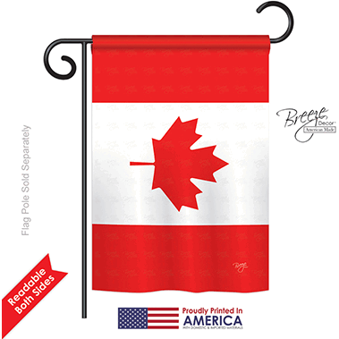 Breeze Decor 58277 Canada Country 2-Sided Impression Garden Flag - 13 X 18.5 In.