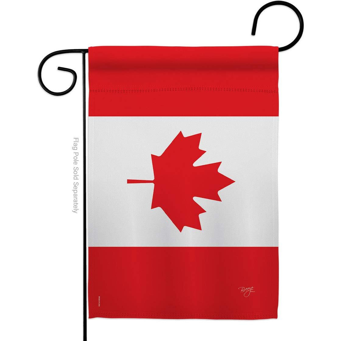 Breeze Decor 58277 Canada Country 2-Sided Impression Garden Flag - 13 X 18.5 In.