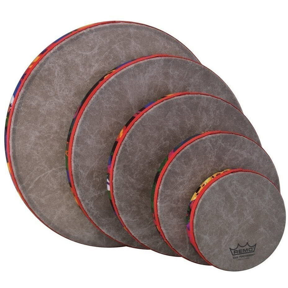 Remo Kd-0500-01 Kids Percussion Frame Drum Pack - Fabric Rain Forest