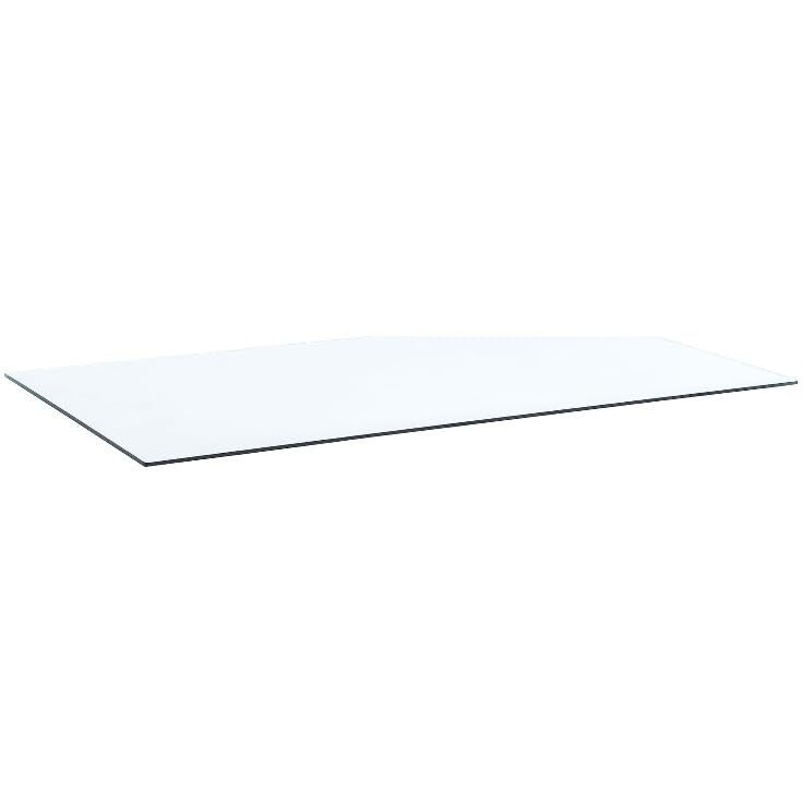 72X40"" 12Mm Rectangular Glass Top Clear