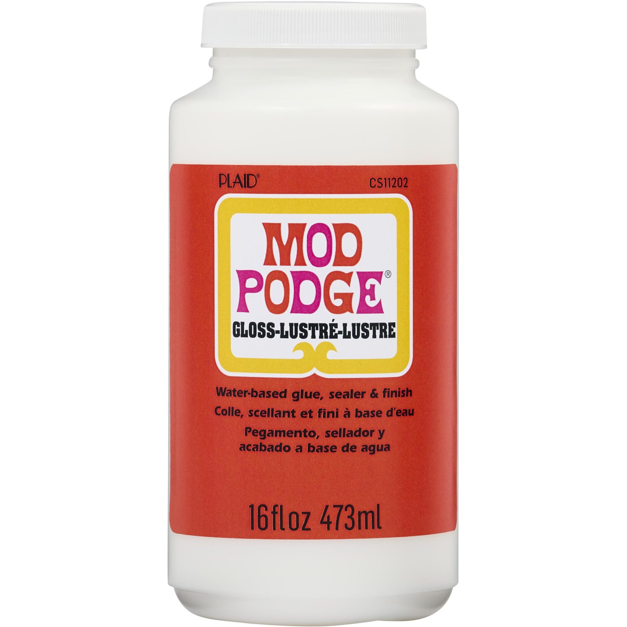 Mod Podge Gloss Sealer, Glue & Finish All-In-One Craft Solution- Quick Dry, Easy Clean, For Wood, Paper, Fabric & More. Non-Toxic - Craft With Confidence, Made In Usa, 16 Oz., Pack Of 1