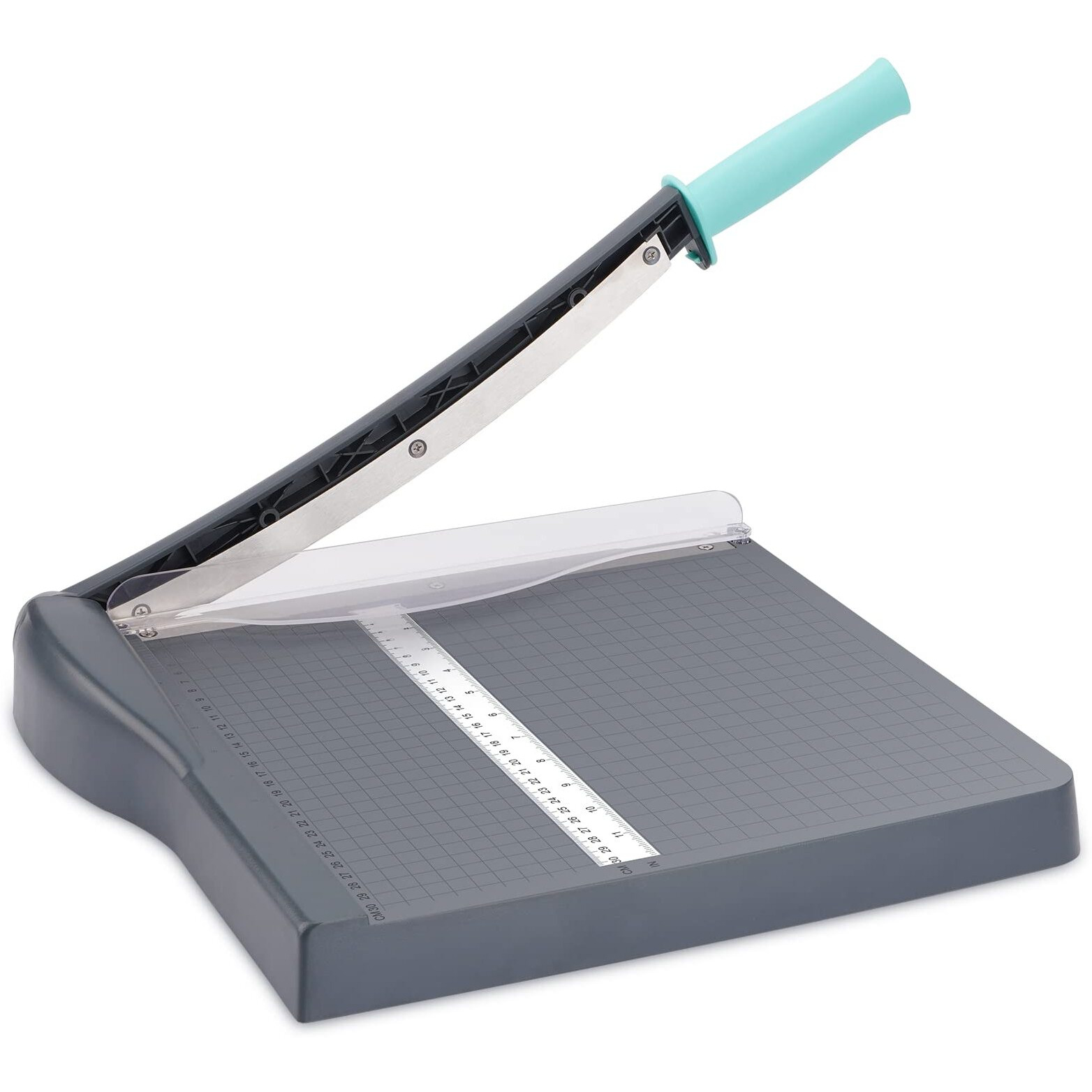 Paper Cutter, Paper Slicer With Safety Guard And Blade Lock, 12"" Cut Length Guillotine Paper Cutter With 16 Sheet Capacity, Paper Cutters And Trimmers For Cardstock Cardboard (Gray)