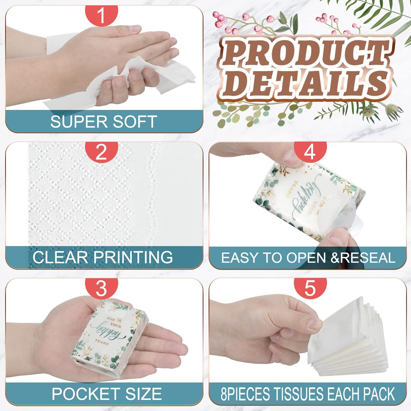 100 Packs Wedding Tissues Happy Tears Tissue Packs For Wedding Guests Wedding Favors Facial Tissues Travel Size With 100 Thank You Cards And 100 Organza Bags For Wedding Welcome Bag Stuffers