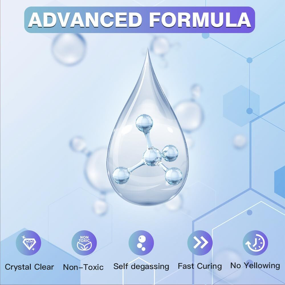 Osbang 300G Uv Resin Crystal Clear Hard Uv Cure Epoxy Resin, Upgraded Formula Uv Resin, Solar Activated Glue Kit Transparent Resin, Ultraviolet Fast Curing Resin For Jewelry Making Craft Decoration