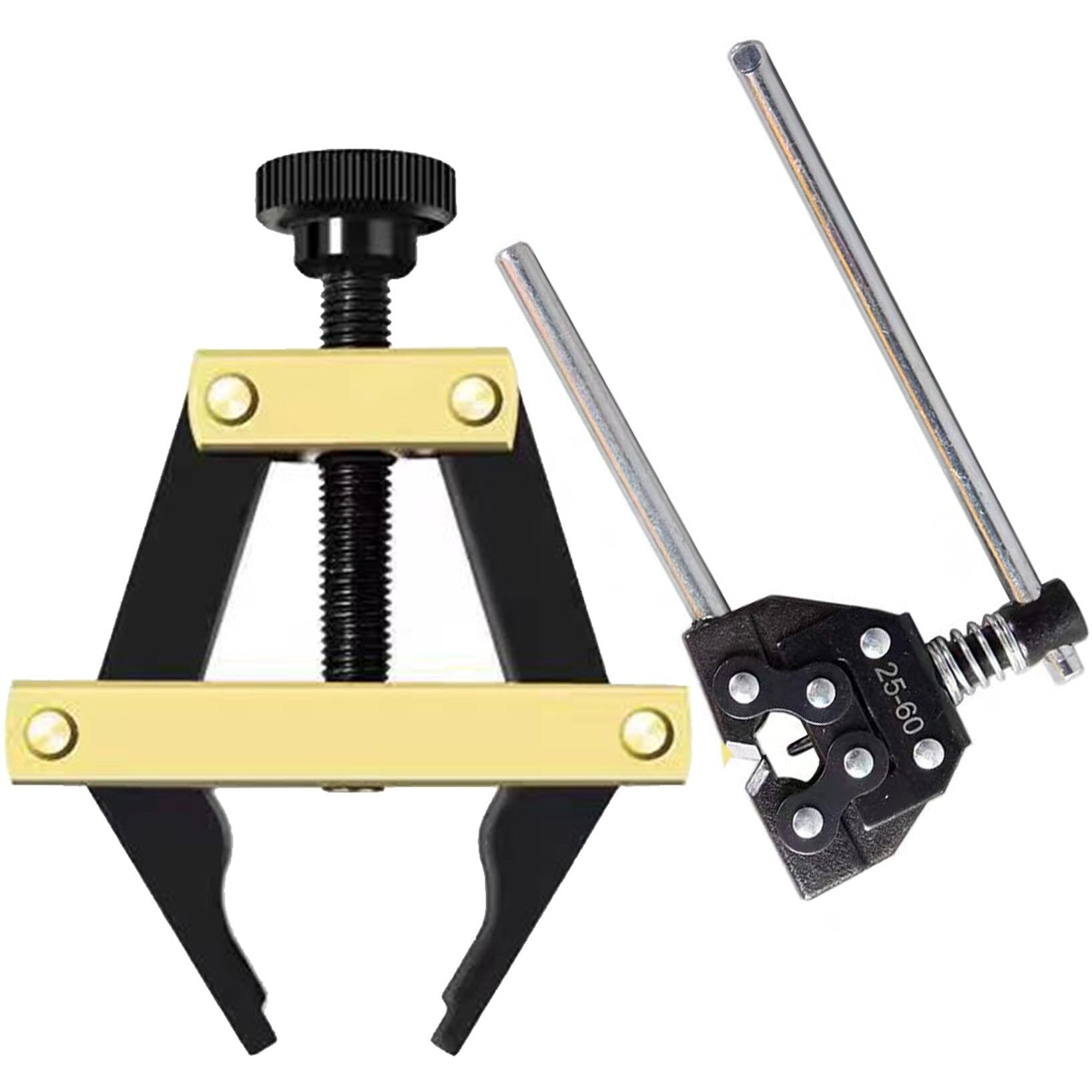 Roller Chain Breaker Cutter Chain Holder Puller Disassembly Tools Kit 25-60 Chains Replacement Set For Bicycle Motorcycle Go Kart Atv