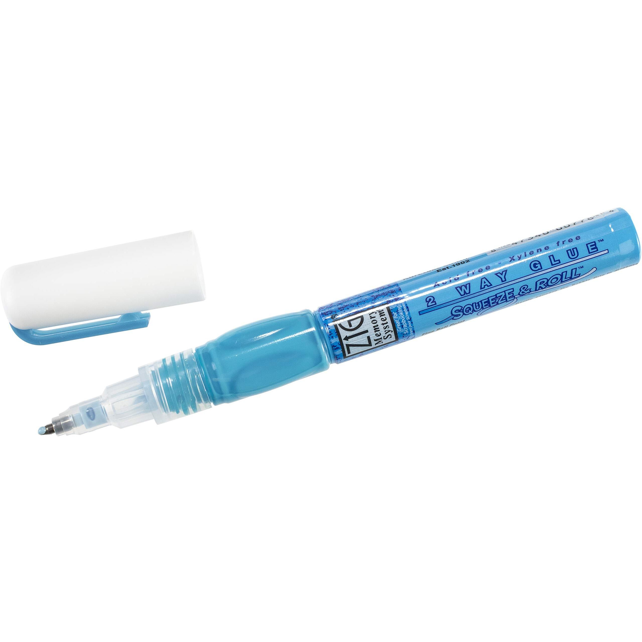 Kuretake Zig 2 Way Glue Pen 1Mm Ball Tip 3 Pcs Set, Adhesive For Kids, Adult, Artists, Crafting, Scrapbooking, Gift Card, Calligraphy, Made In Japan