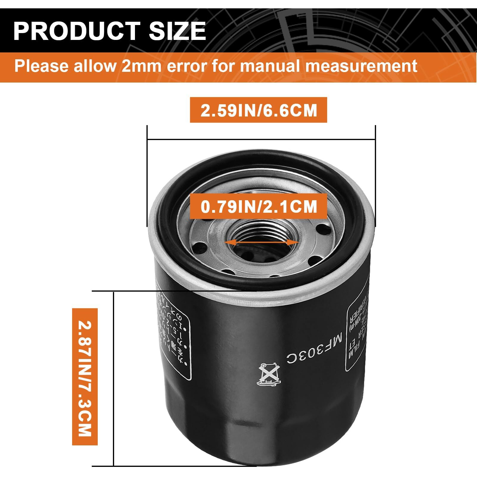 2520799 3084963 Oil Filter Replacement For Polaris Sportsman 500 450 400 335 Ranger 500 400 Magnum 325 330 425 500 2X4 Efi Trail Boss 330 Trailblazer 330 Scrambler 500 For Yamaha Yfm350 Art1000 Ar230