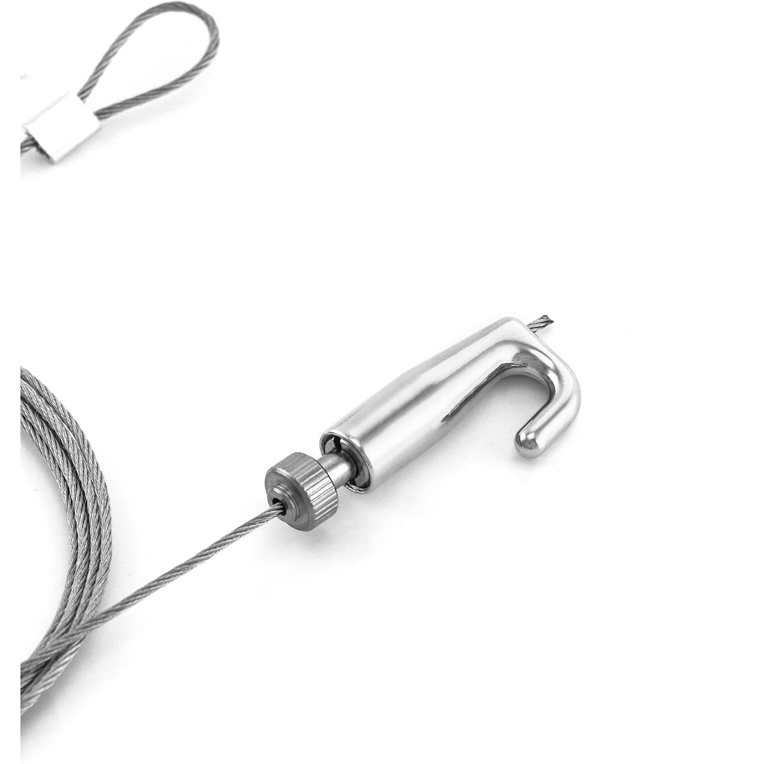 Qwork Picture Rail Hooks And Wire, 5 Set Molding Hooks Picture, Heavy Duty Stainless Steel S-Hook