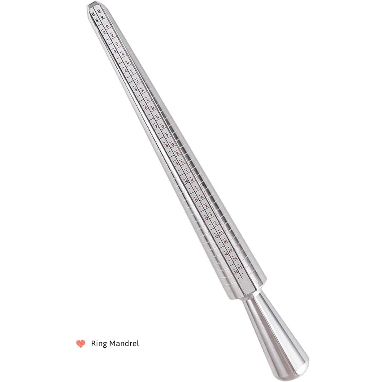 Meowoo Ring Sizer Measuring Tool Set, Ring Gauges With Finger Sizer Mandrel Ring Sizer Tools For Jewelry Sizing Measuring, 3 Pcs