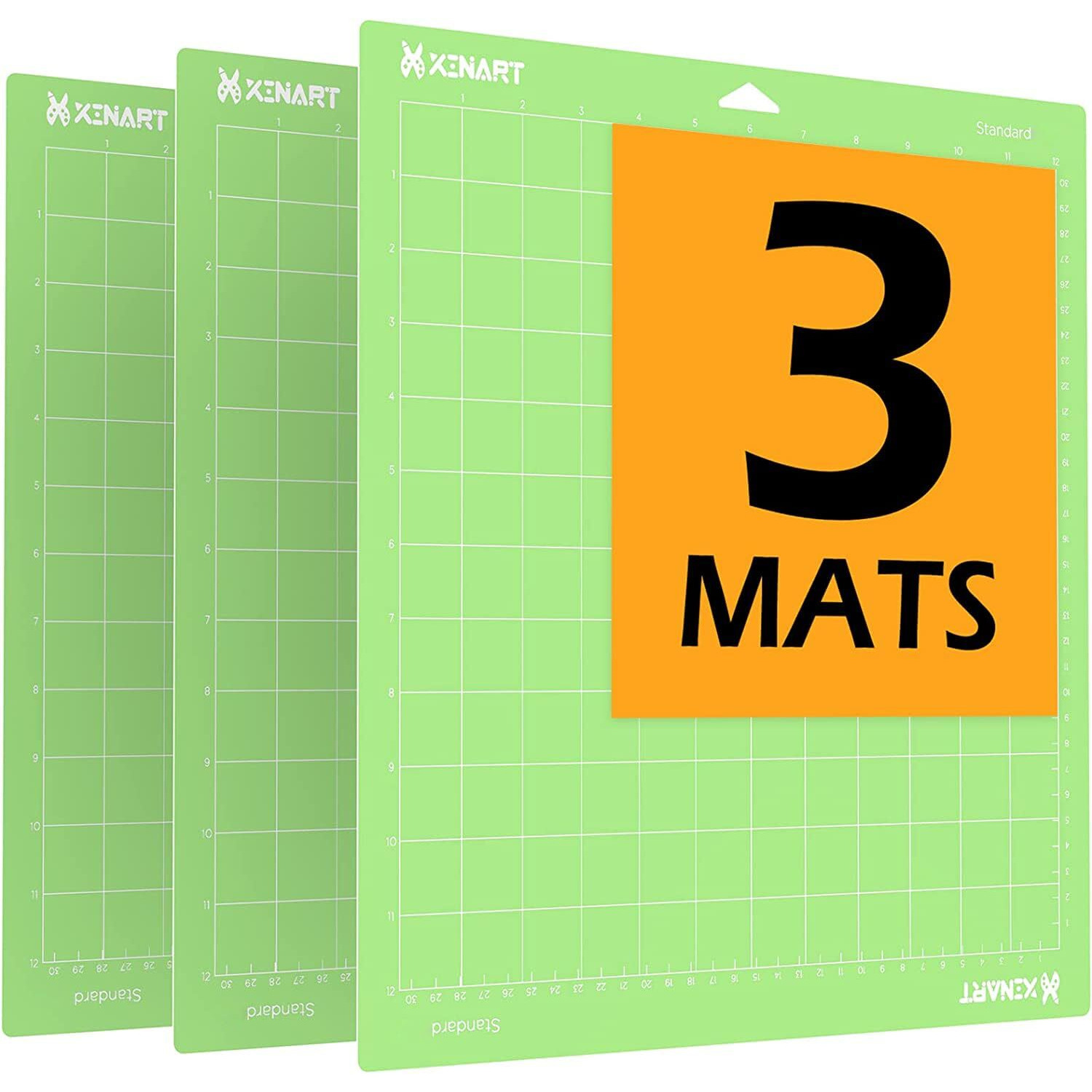 Cutting Mats For Cricut Maker 3/Explore 3/Maker/Air 2,12X12 Inch 3 Mats Standard Sticky Grip 12X12"" Green Replacement Cut Mat For Cricut