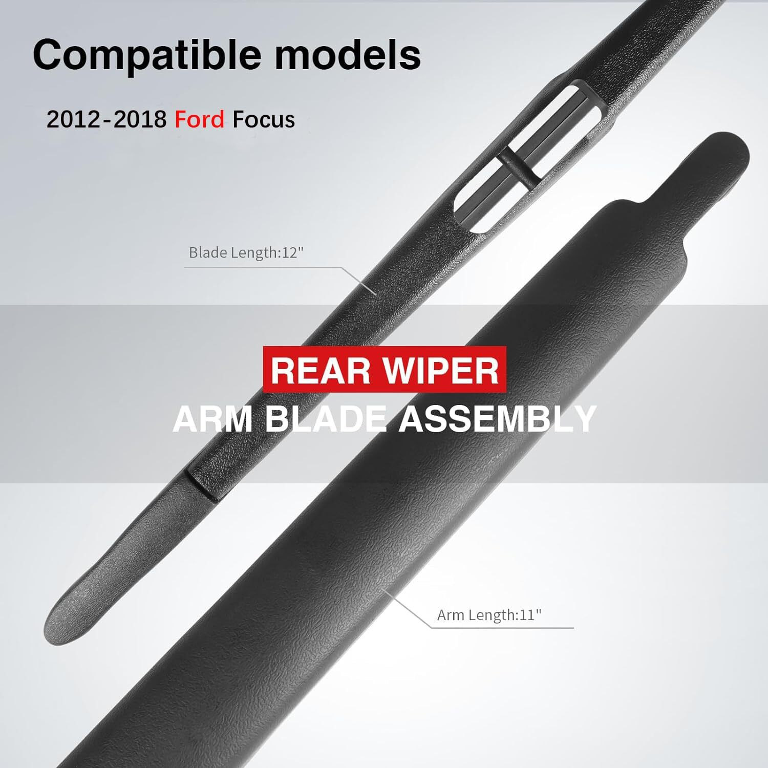 Otuayauto Replacement For Ford Focus 2012-2018 Rear Windshield Back Wiper Arm Blade Set Oem Cv6Z-17526-C