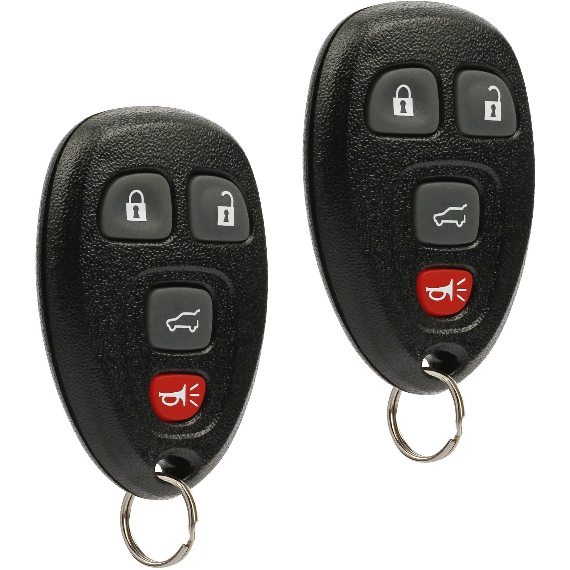 Car Key Fob Keyless Entry Remote With Ignition Key Fits Chevy Suburban Tahoe Traverse/Gmc Acadia Yukon/Cadillac Escalade Srx/Buick Enclave/Saturn Outlook, Set Of 2