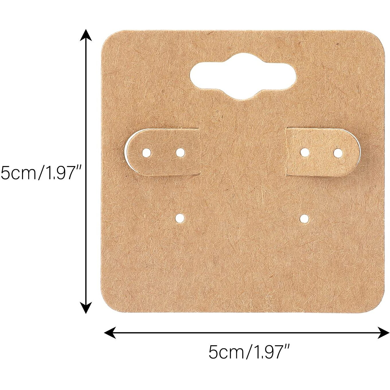 Joycraft Earring Cards - 2"" Kraft Earring Display Holder Cards, 100Pcs Blank Paper Cards With 6 Holes, Jewelry Display Cards For Selling, Hanging Earring, Jewelry,Diy Crafts, Retail
