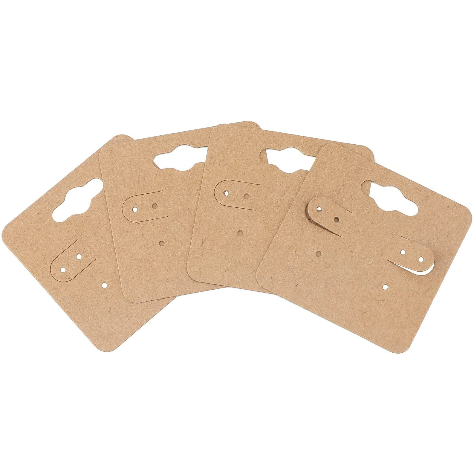 Joycraft Earring Cards - 2"" Kraft Earring Display Holder Cards, 100Pcs Blank Paper Cards With 6 Holes, Jewelry Display Cards For Selling, Hanging Earring, Jewelry,Diy Crafts, Retail