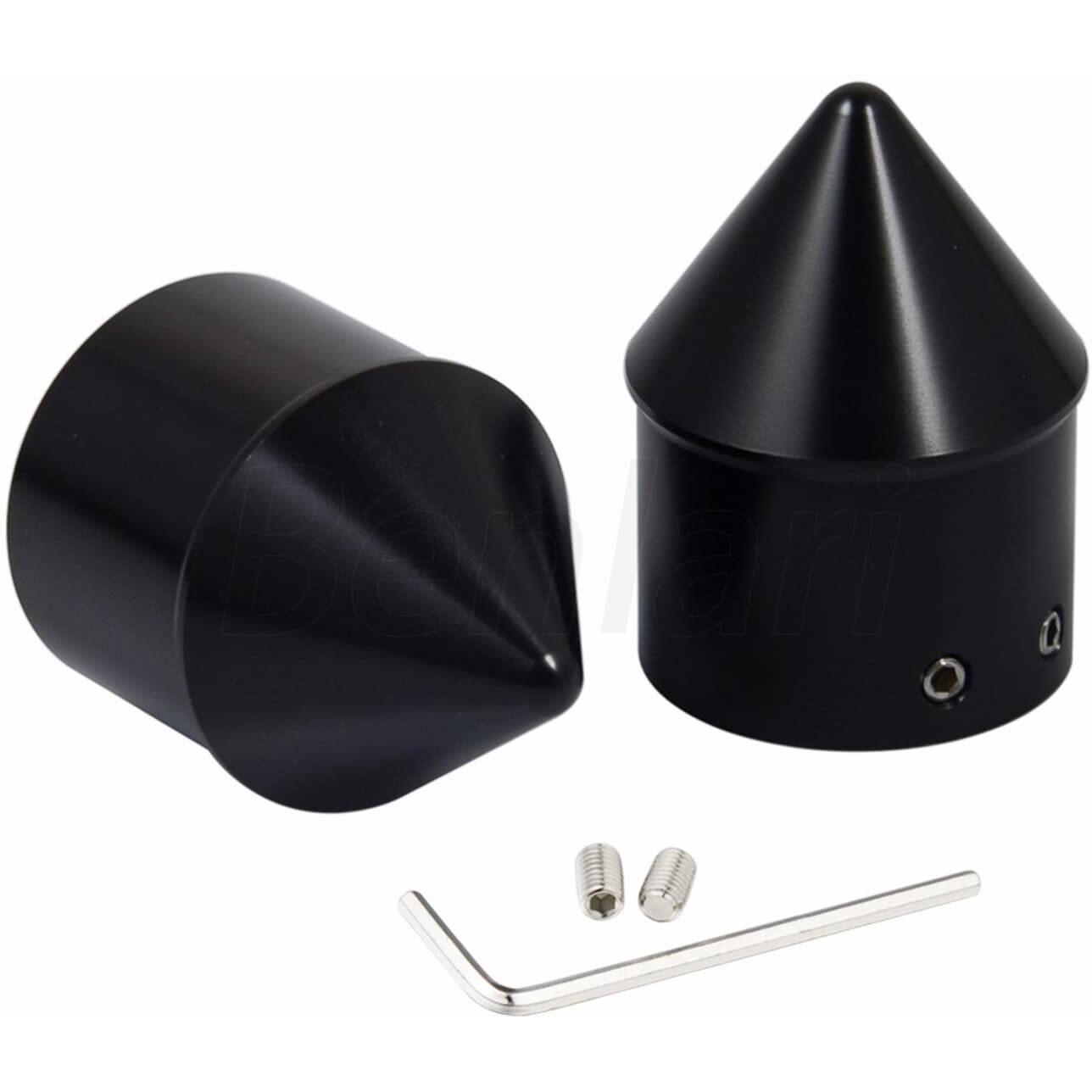 Benlari Black Front Axle Nut Covers Spike Axle Caps Compatible For Harley Touring Softail Sportster Dyna Street Glide Road King Road Glide Electra Glide Iron 883 2008-2024