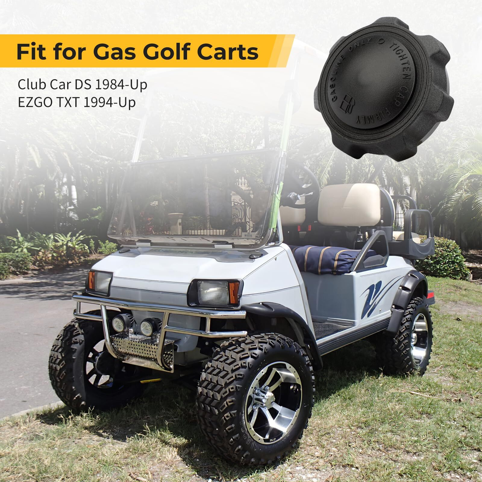 M Mati Fuel Tank Cap Fuel Cap Gas Cap For Club Car Ds 1984-Up Ezgo Txt 1994-Up Gas Golf Carts