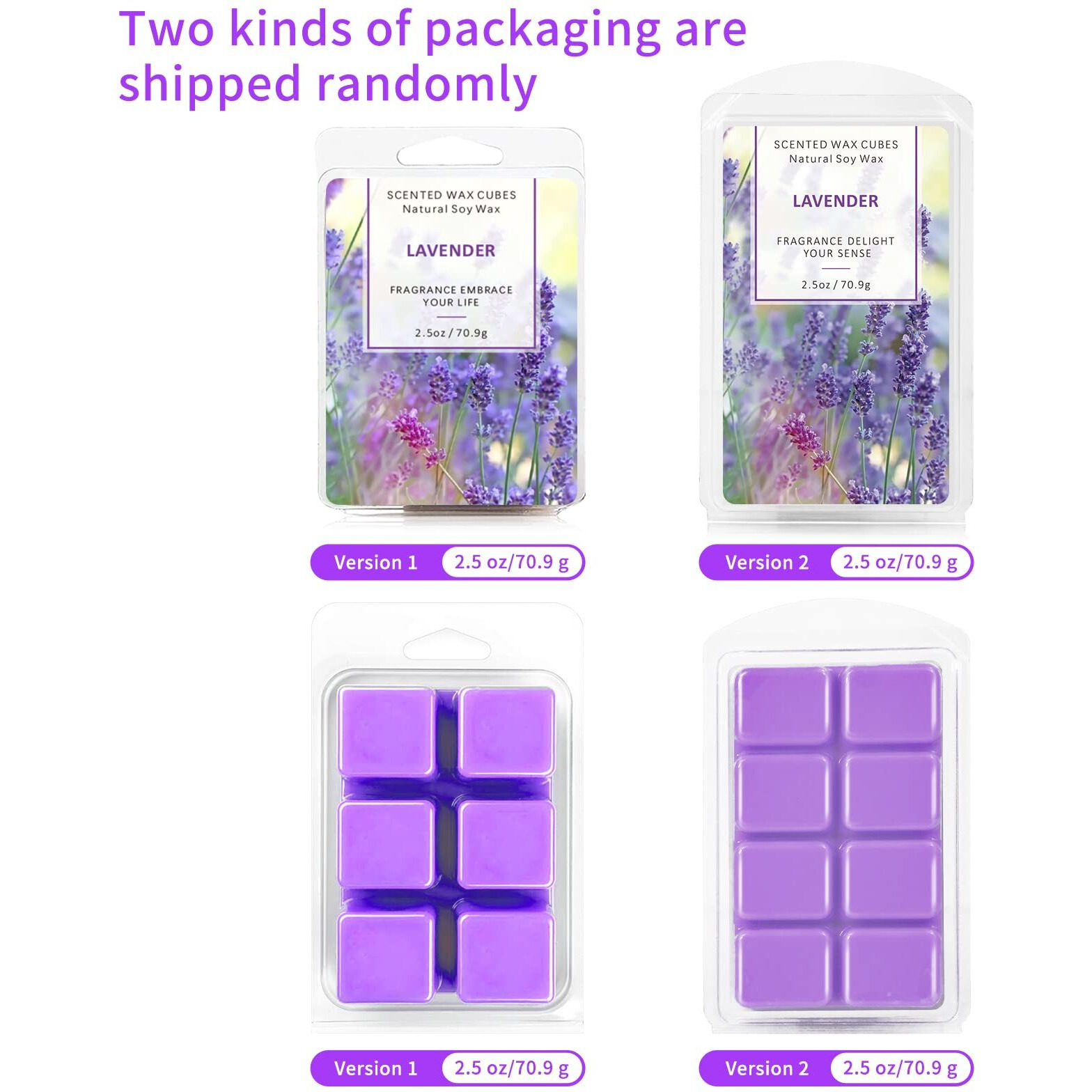 Scentorini Wax Melts, Wax Cubes, Soy Wax Cubes For Wax Warmer, Wax Melts For Christmas Decor, Rose, Lavender, Jasmine, Cherry, 4 X 2.5 Oz