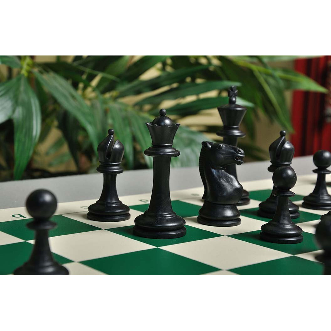 Competition Plastic Chess Set - Pieces Only - 3.75"" Black & White