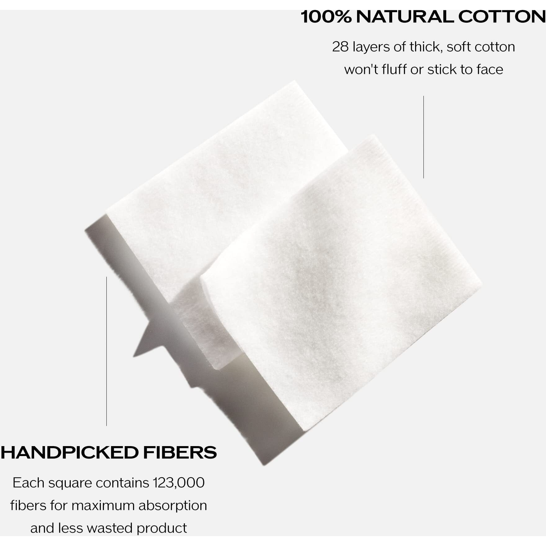 Shiseido Facial Cotton Pads - Includes 165 Squares - For Softener Application & Makeup Removal - 100% Natural, Super Soft