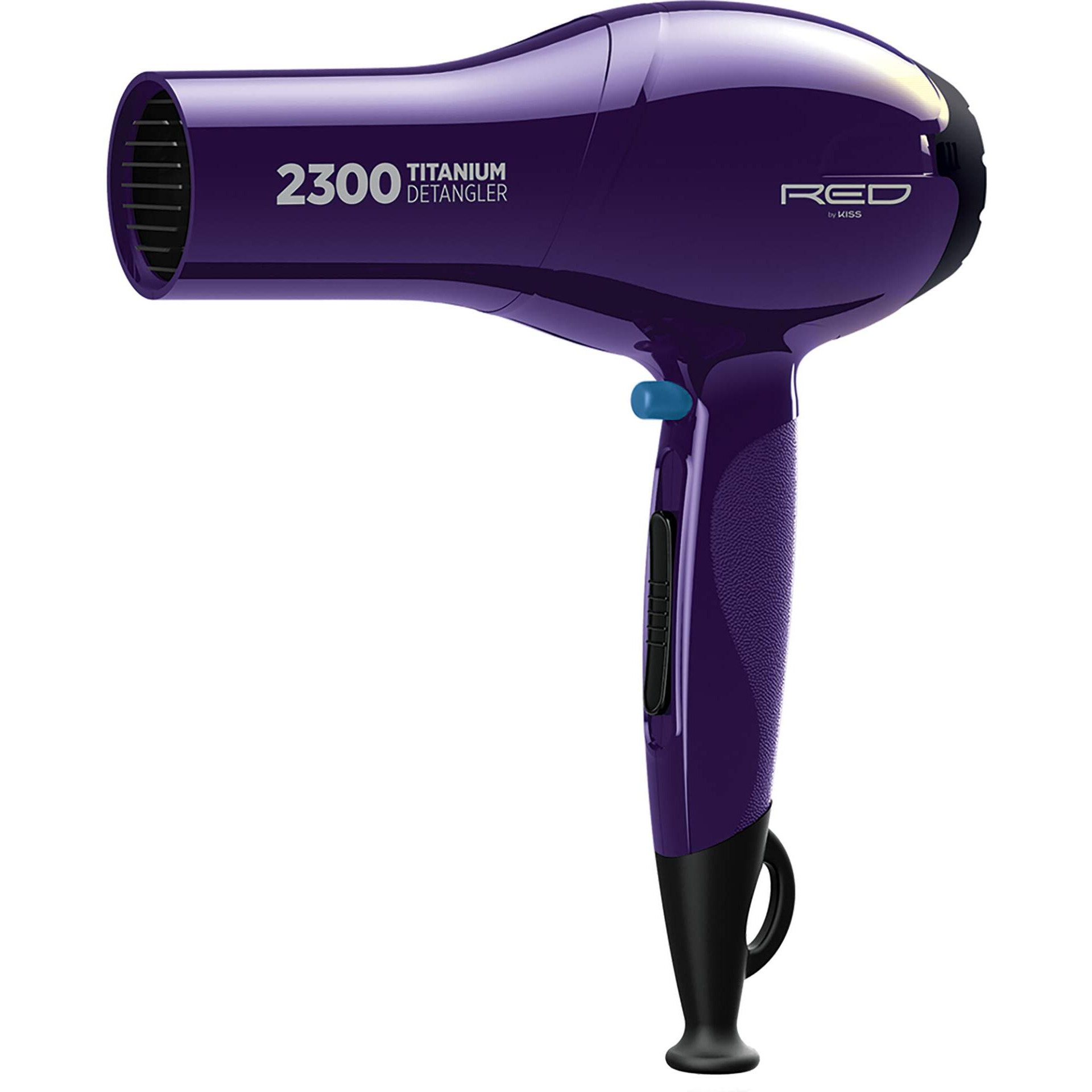 Red By Kiss Titanium 2300 Detangler Dryer 4X Faster Straightening 3 Bonus Titanium Detangler Pik Included (Hair Dryer)
