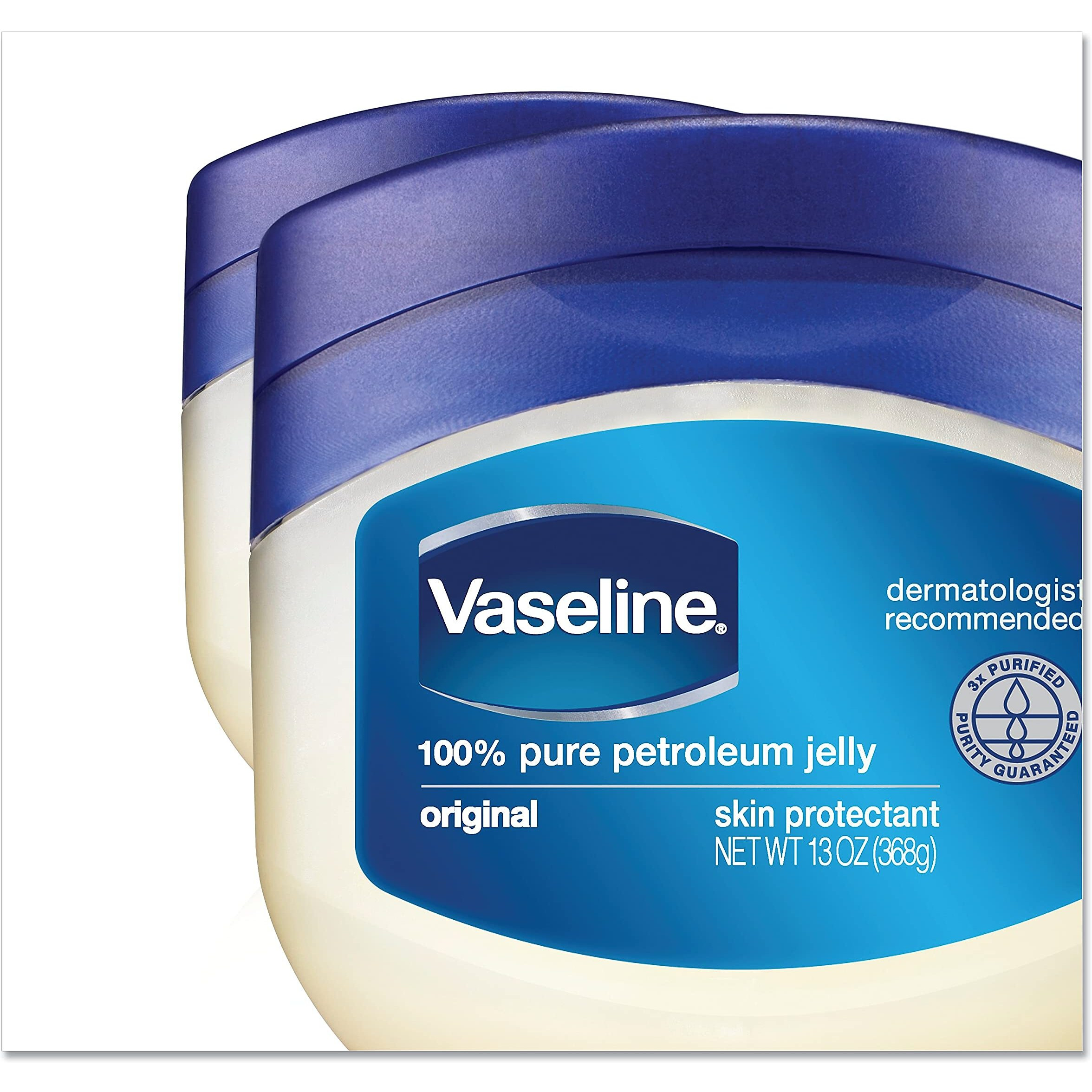 Vaseline Original Petroleum Jelly 13 Oz - Hypoallergenic Moisturizer For Dry Skin, Non-Comedogenic Gel