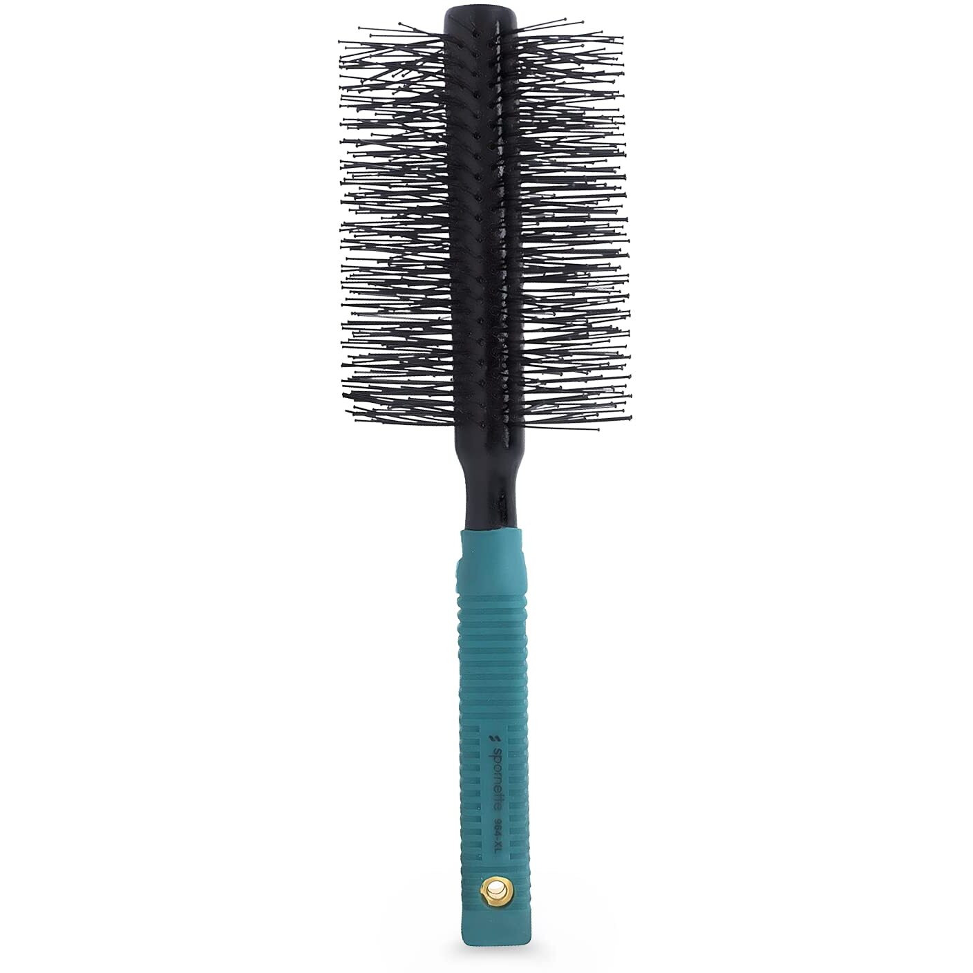 Spornette Double Stranded Xl Nylon Round Brush 2.5 Inch (964-Xl) Straightening, Smoothing, Relaxing, De-Frizzing, Detangling, Styling & Volumizing Smooth, Wavy, Curly, Medium And Long Hair Types