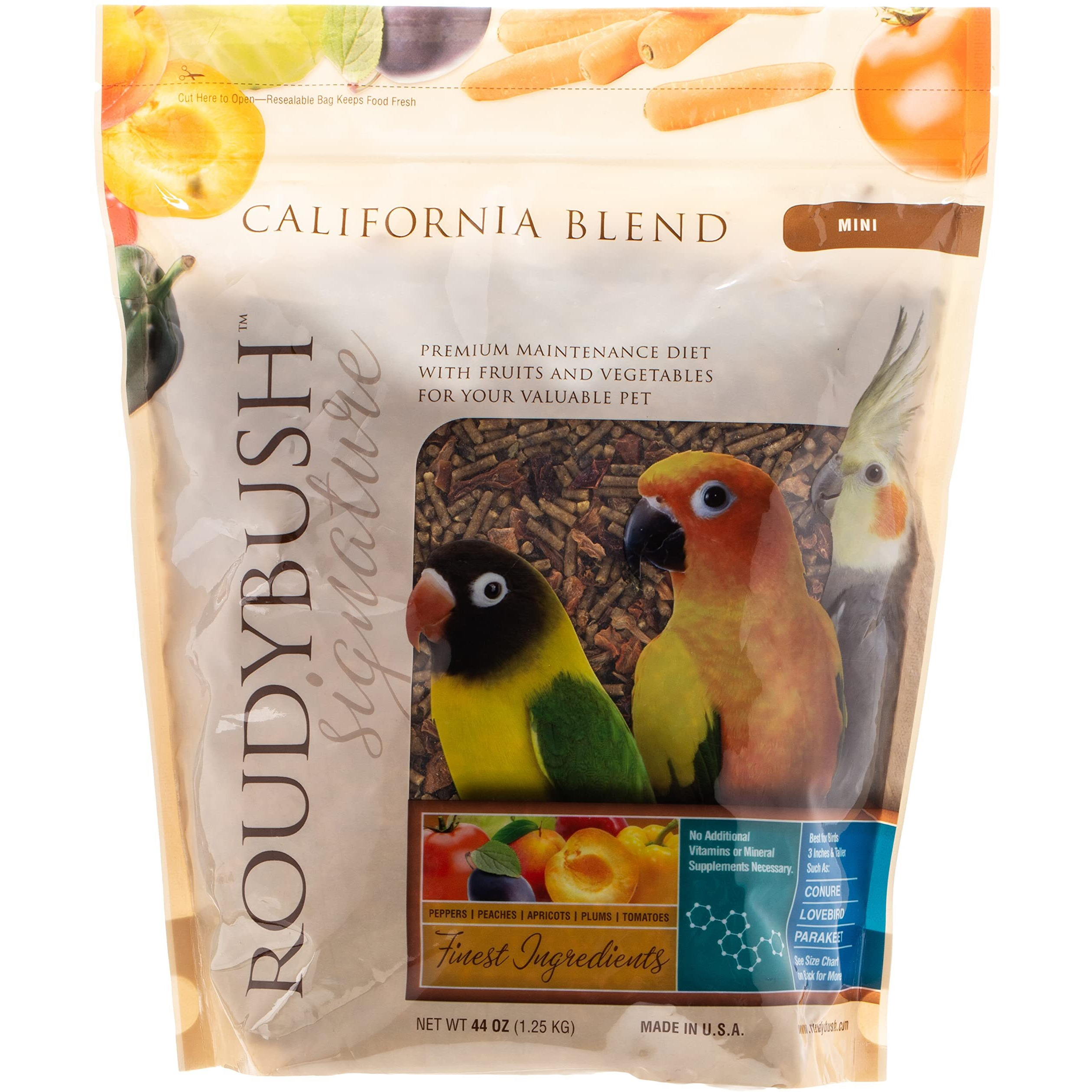 Roudybush California Blend Bird Food, Mini, 44-Ounce