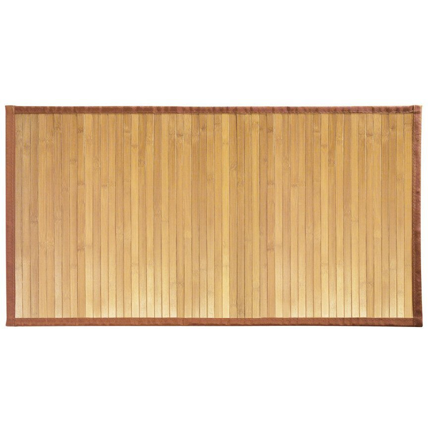 Idesign Formbu Bamboo Mat Rug Runner For Bathroom, Kitchen, Entryway, Hallway, Office, Mudroom, 34"" X 21"", Natural Wood