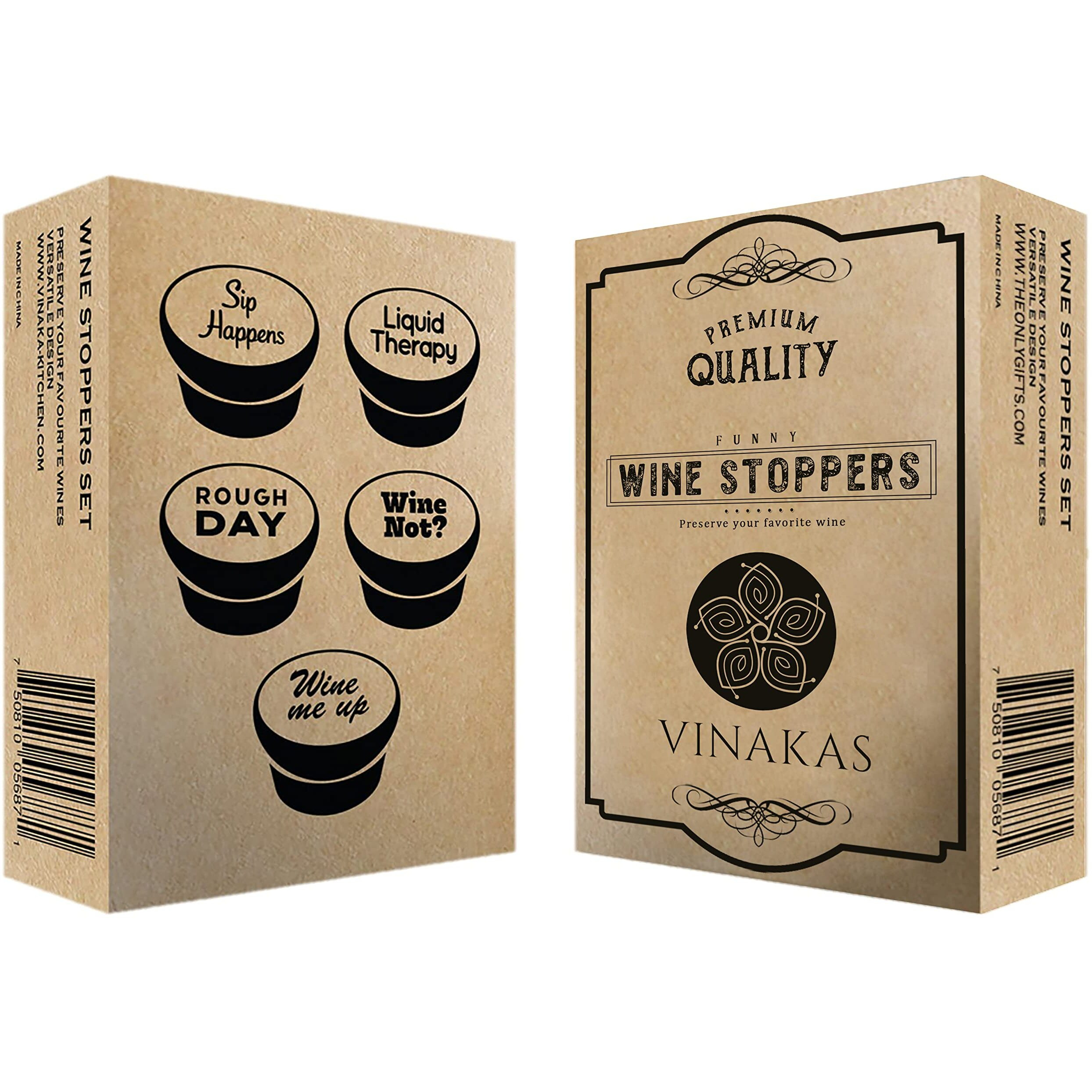 5 Funny Wine Stoppers - Perfect As Wine Accessories Or Wine Gifts For Women - Set Of 5 Funny Silicone Wine Bottle Stopper. Better Than Wine Corks.