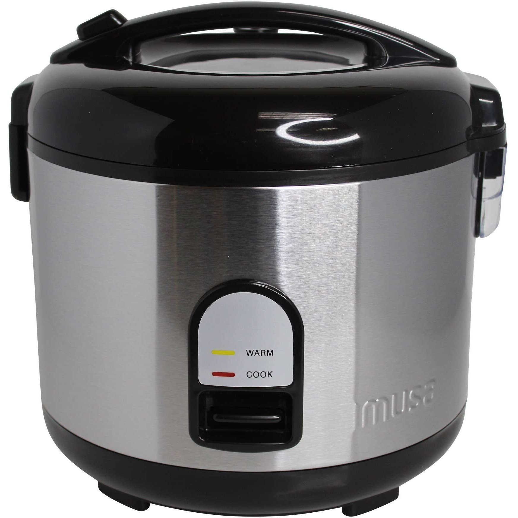 Imusa Usa Gau-00028 Electric Rice Cooker 10-Cup Uncooked Rice (20-Cup Cooked Rice), Stainless Steel