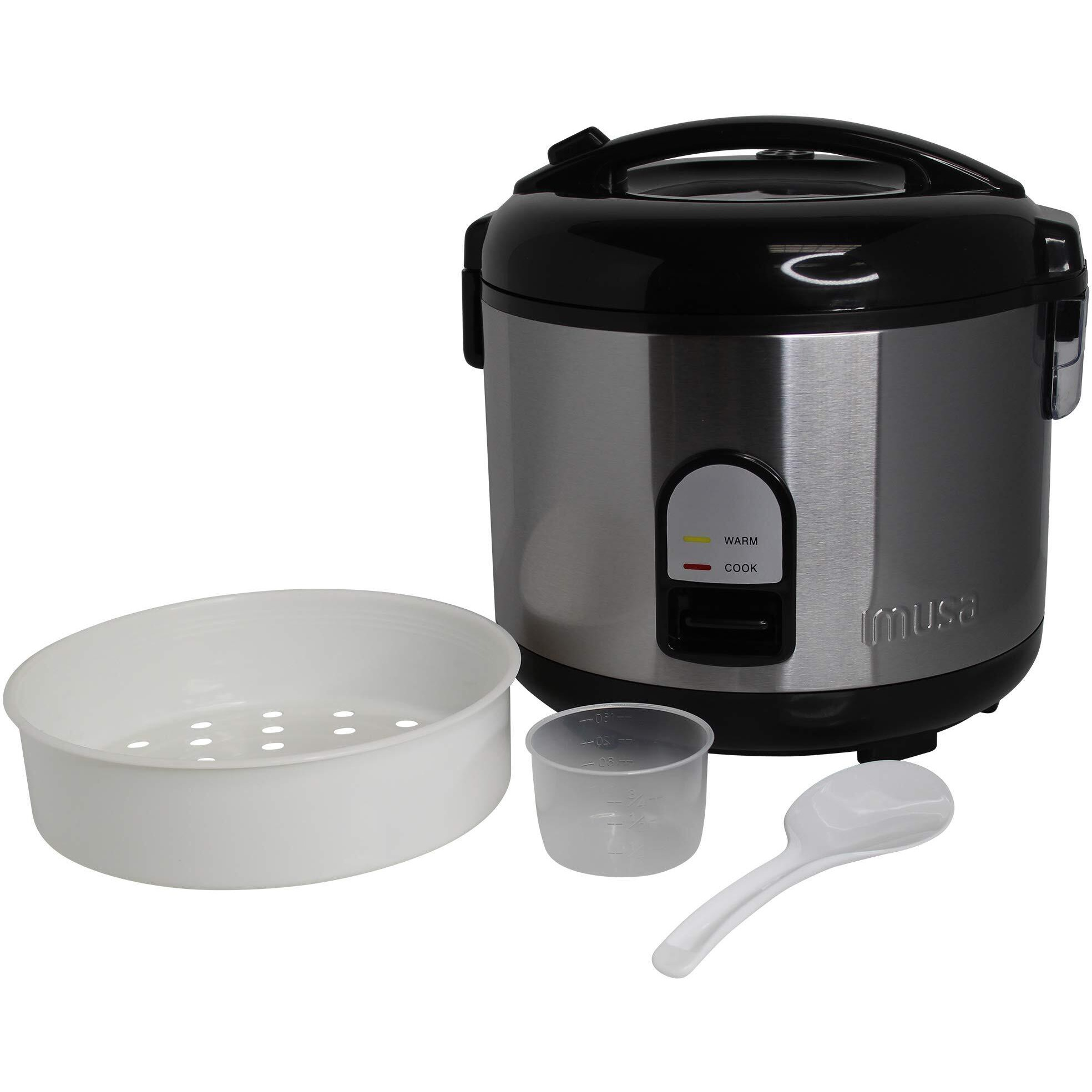 Imusa Usa Gau-00028 Electric Rice Cooker 10-Cup Uncooked Rice (20-Cup Cooked Rice), Stainless Steel